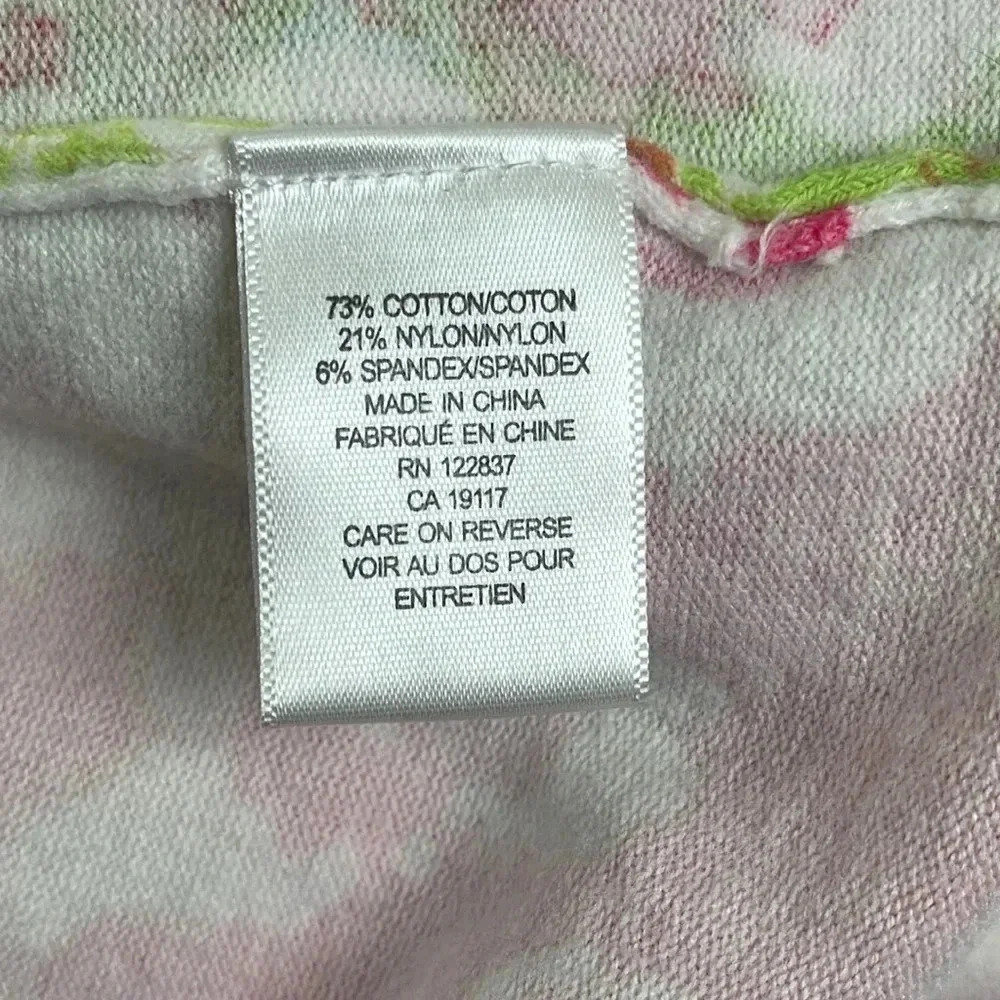 madison hill Green and Pink Floral Cardigan Sweater - Size Medium - Picture 4 of 5